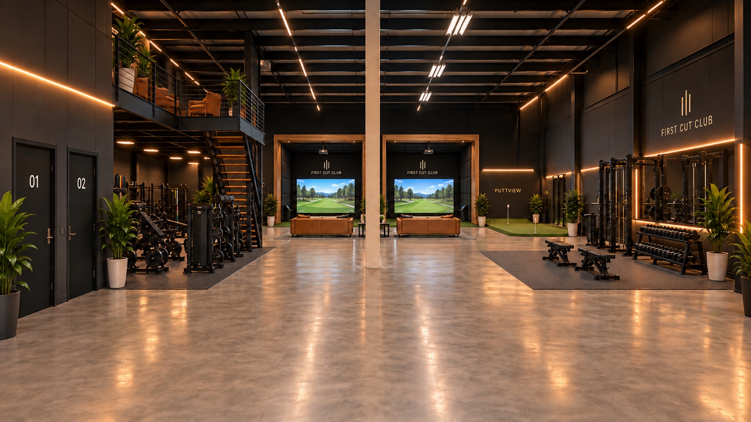 Golf simulators rendering