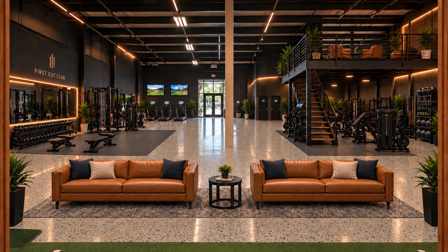 Club interior rendering